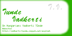 tunde vadkerti business card