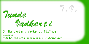 tunde vadkerti business card